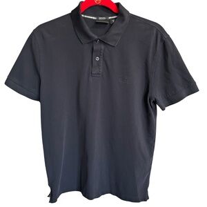 BOSS Hugo Boss Polo Shirt Boys Large Black 100% Pima Cotton